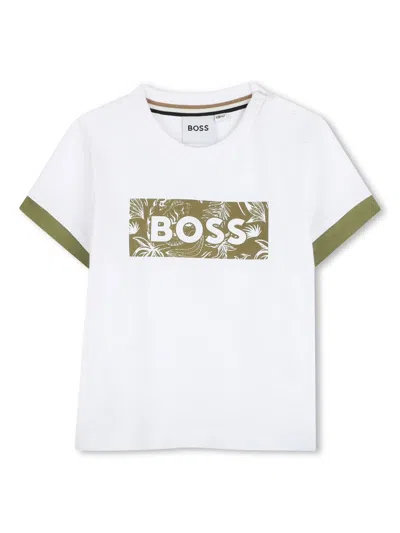 Bosswear Babies' T-shirt Mit Logo-print In Weiss