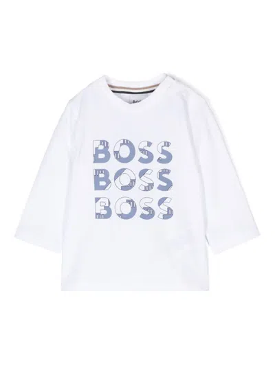 Bosswear Babies' Logo-print T-shirt In White