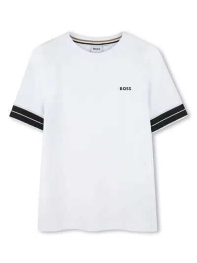 Bosswear Kids' Logo-print T-shirt In White