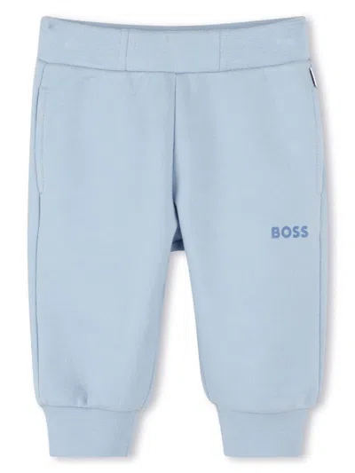 Bosswear Babies' Logo-print Track Pants In Blue