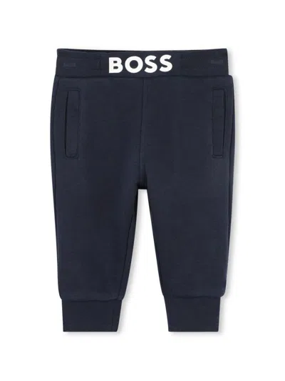 Bosswear Babies' Logo-print Track Pants In Blue