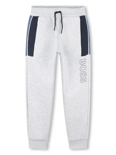 Bosswear Kids' Logo-print Track Pants In Grey
