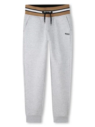 Bosswear Kids' Logo-print Track Pants In Grey