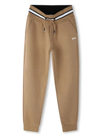 Bosswear Kids' Logo-print Track Pants In Neutrals