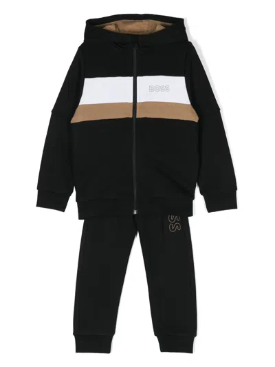 Bosswear Kids' Logo-print Tracksuit In Black