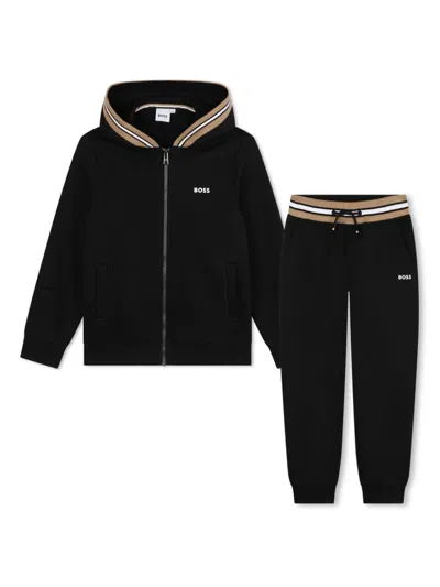 Bosswear Kids' Logo-print Tracksuit In Black