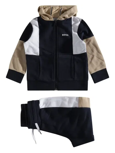 Bosswear Kids' Logo-print Tracksuit Set In Black