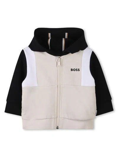 Bosswear Babies' Logo-print Tracksuit Set In Nude