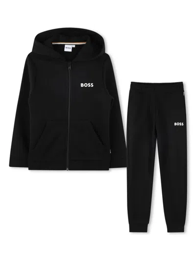 Bosswear Kids' Logo-print Tracksuit (set Of Three) In Black