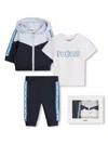 Bosswear Logo-print Tracksuit (set Of Three) In Blue
