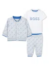 Bosswear Logo-print Trousers Set In Blue