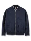 Bosswear Logo-print Zipped Bomber Jacket In Blue