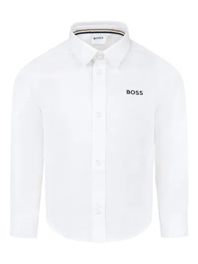 Bosswear Logo Shirt In Weiss