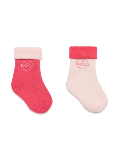 Bosswear Babies' Logo Socks In Pink