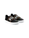 Bosswear Logo-strap Sneakers In Black