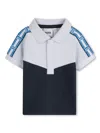Bosswear Logo-stripe Polo Shirt In Blue