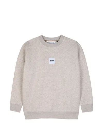 Bosswear Kids' Logo Sweater In Neutral