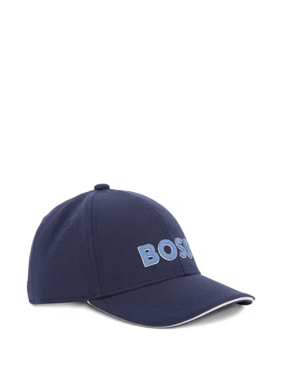 Bosswear Kids' Logo-embroidered Cap In Blue