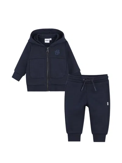 Bosswear Babies' Logo-patch Hoodie Trousers Set In Multi
