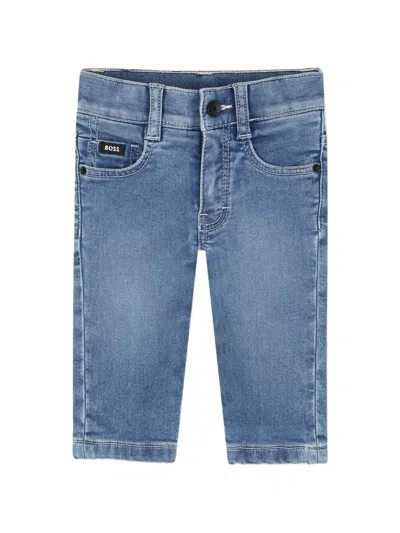 Bosswear Babies' Logo-patch Jeans In Yellow
