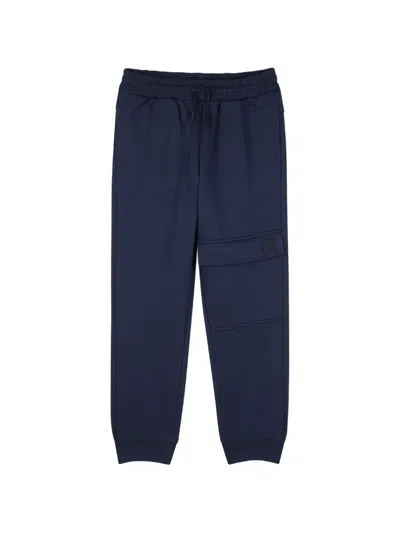 Bosswear Kids' Logo-patch Track Trousers In Blue