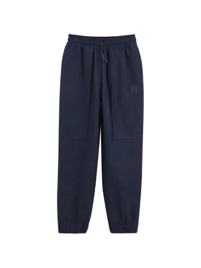 Bosswear Kids' Logo-patch Track Pants In Blue