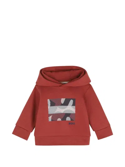 Bosswear Babies' Logo-print Hoodie In Red