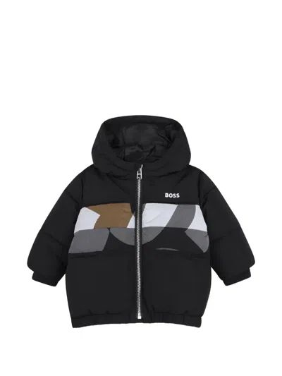 Bosswear Babies' Logo-print Padded Jacket In Black