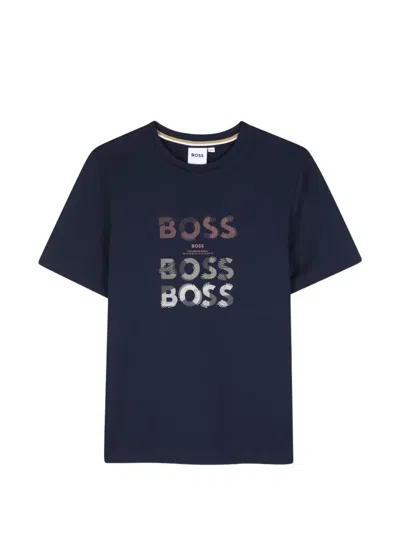 Bosswear Kids' Logo-print Short-sleeve T-shirt In Multi