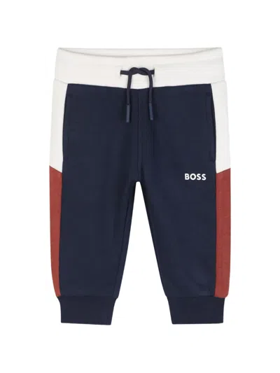 Bosswear Babies' Logo-print Track Pants In Blue