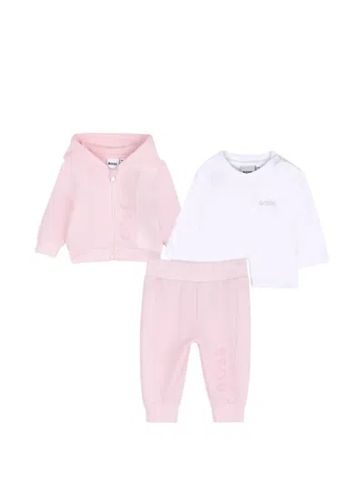 Bosswear Babies' Logo-print Tracksuit Set In Pattern