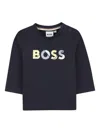 Bosswear Long-sleeve Logo T-shirt In Blue