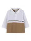 Bosswear Long-sleeve Panelled Polo Shirt In Multi