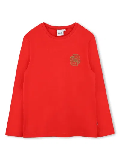 Bosswear Kids' Long-sleeved T-shirt In Rot