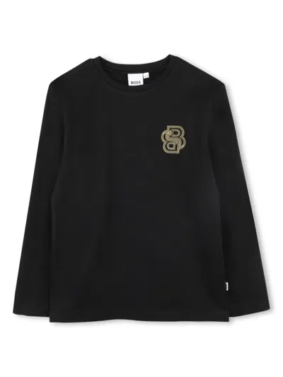 Bosswear Kids' Long-sleeved T-shirt In Schwarz