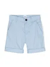 Bosswear Mid-rise Turn-up Shorts In Blue
