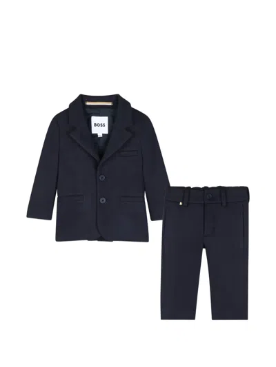 Bosswear Babies' Notch-lapel Two-piece Suit In Blue