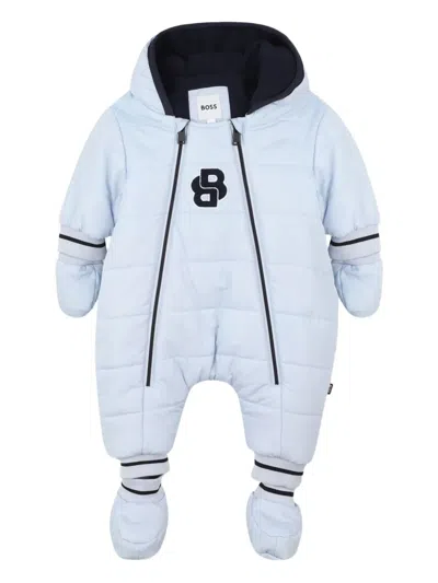 Bosswear Babies' Padded Hooded Snowsuit In White