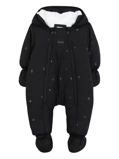 Bosswear Babies' Padded Zip-up Snowsuit In Black