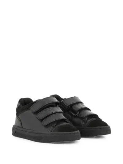 Bosswear Babies' Panelled Touch-strap Sneakers In Black