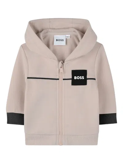Bosswear Kids' Panelled Tracksuit (set Of Three) In Neutral