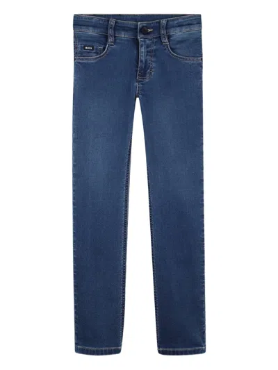 Bosswear Kids' Patch Trousers In Blue