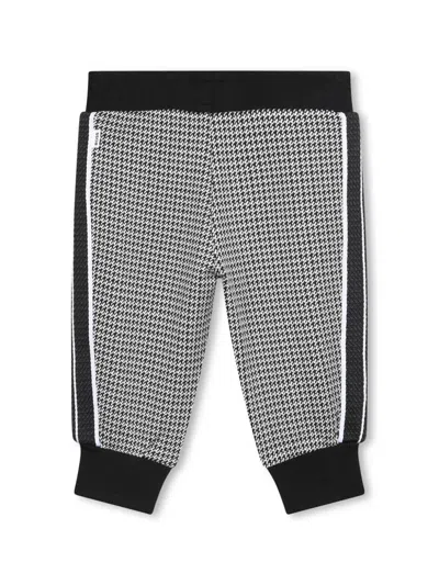 Bosswear Babies' Pied-de-poule Track Pants In Black