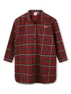 Bosswear Plaid-check Cotton Nightdress In Red
