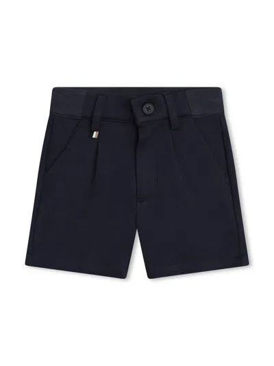 Bosswear Babies' Pleated Bermuda Shorts In Blue