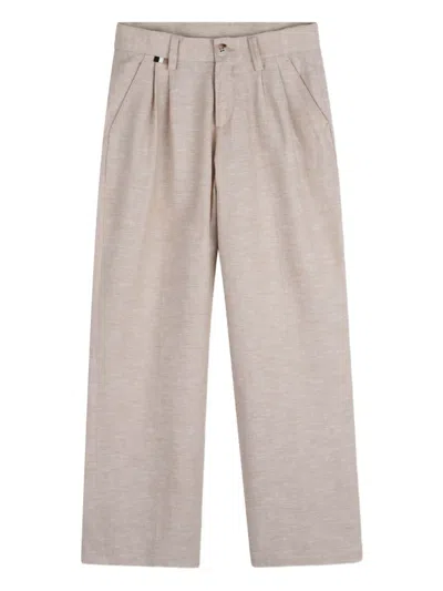 Bosswear Kids' Pleated Trousers In Neutral