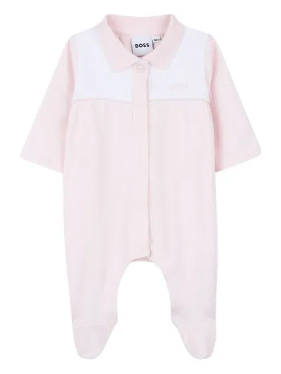 Bosswear Babies' Polo Collar Playsuit In Pink