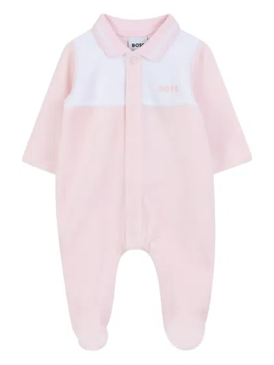 Bosswear Babies' Polo-collar Pyjamas In Pink