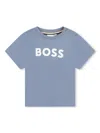 Bosswear Printed Cotton T-shirt In Blue