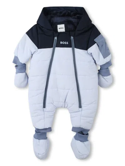 Bosswear Babies' Printed Padded Snowsuit In Blue